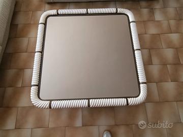 Tavolo design fine anni '80 specchio Tommaso Barbi