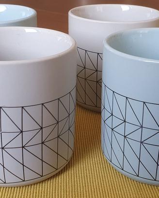 Set 4 Tazze Ceramica Bloomingville