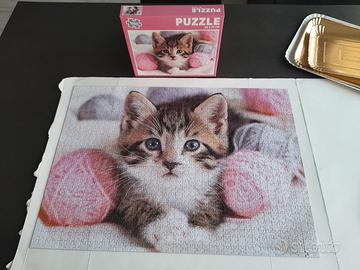 Puzzle 1000 pezzi gattino con gomitoli