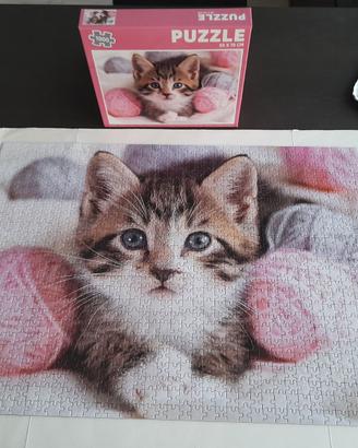 Puzzle 1000 pezzi gattino con gomitoli