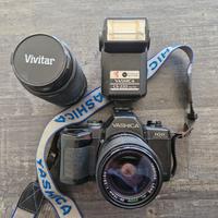 Yashica 108 Multi Program con obiettivo 210 e flas