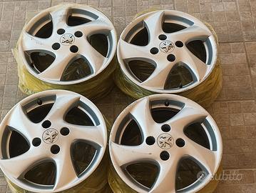 4 cerchi lega R15 Peugeot 206 cc 4X108 6X15 ET25