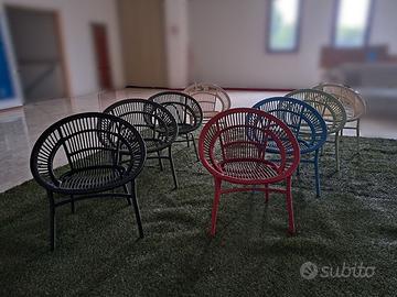 SET POLTRONE COLORATE IN FIBRA SINTETICA