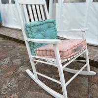 Sedia a dondolo bianca