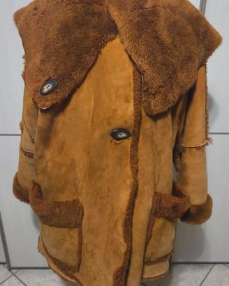 Montone Vintage Vera Pelle marrone taglia 42