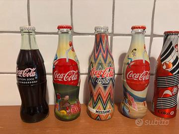 Coca Cola 5 bottiglie da collezione