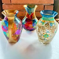 Vasetti vetro Murano decorati