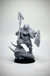 Miniatura Barbaro Berserker D&D  28mm DragonSlayer