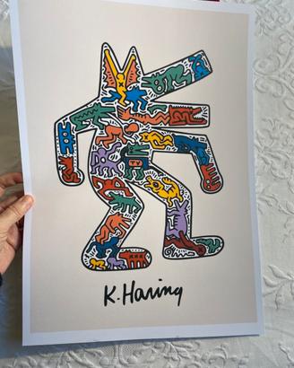 Poster stampa Keith Haring lupo Street art