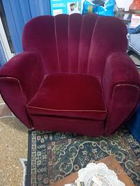 poltrona vintage bordeaux 