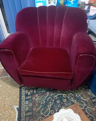 poltrona vintage bordeaux 