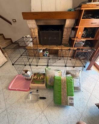 Gabbia per coniglio + accessori
