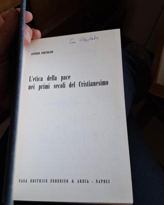 libro FIRMATO Autore  L'etica della pace, 1974?