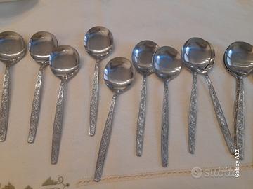 Lotto 36 posate vintage in Stainless Steel 
