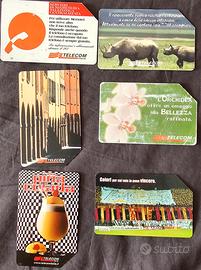 Lotto 6 schede telecom anni '90 '2000 vintage