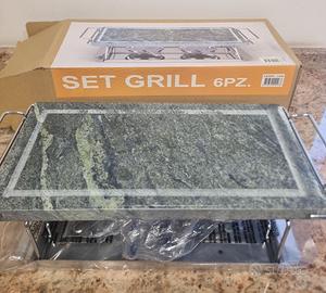 set grill pietra lavica