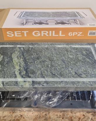 set grill pietra lavica