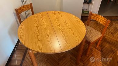 Tavolo rotondo estensibile legno chiaro Arclinea