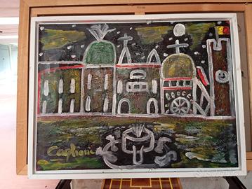 quadro piazza vecchia del Caglioni 