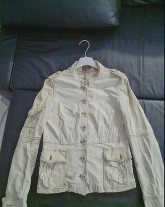 giubbino vintage mod. biker in pelle di cervo 