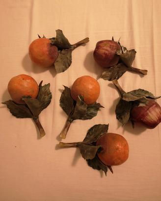 6 pezzi frutta finta Ceramica dipinta a mano 