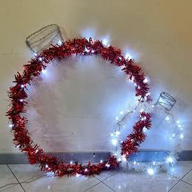 Palle natalizie illuminate dia 80 cm vari colori