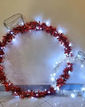 Palle natalizie illuminate dia 80 cm vari colori
