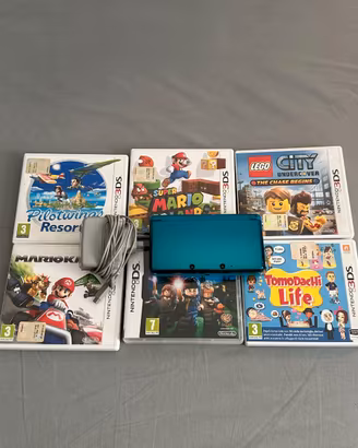 Nintendo 3DS Aqua Blue e 6 giochi