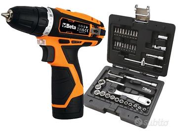 KIT TRAPANO AVVITATORE 12V BETA + VALIG. 903E/C42