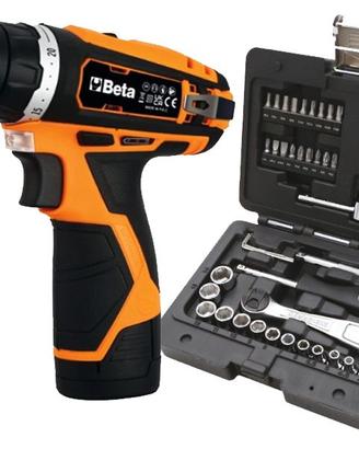 KIT TRAPANO AVVITATORE 12V BETA + VALIG. 903E/C42