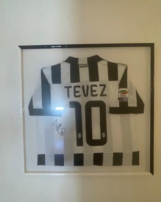 Maglietta originale Juventus autografata da Tevez