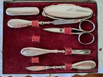 Antica parure manicure in acciaio 1920/30