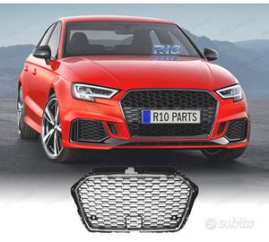 GRIGLIA AUDI A3 8V 16-19 LOOK RS3 NERO CROMATO ABS