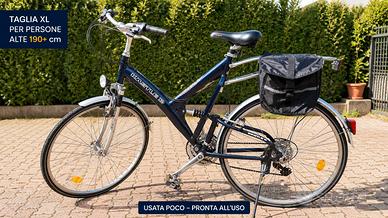 Bici trekking XL 190+ Shimano 21v accessoriata