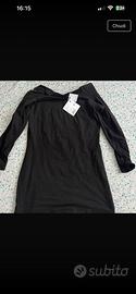 Vestito nero con scollo svasato taglia XL