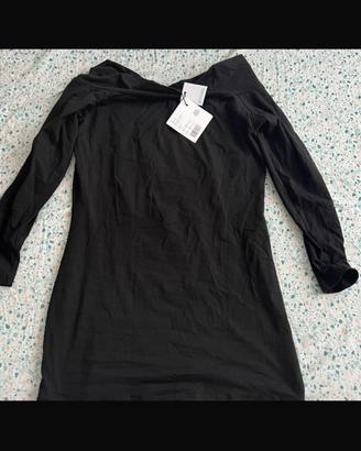 Vestito nero con scollo svasato taglia XL