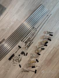 Struttura per luci led con binari in alluminio