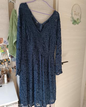 Vestito donna in pizzo blu