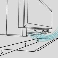 Deflettore aria condizionata in plexiglass trasp