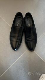 mocassini vera pelle nera Ferretti 