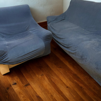 Divano 3 posti + poltrona (con copridivani)