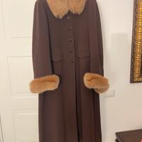 Cappotto in misto cashmire e pelliccia di volpe