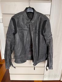 Giacca moto in pelle nera Hevik Mustang taglia M