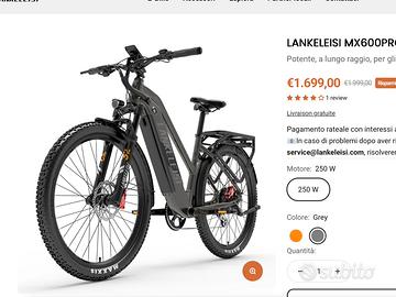 LANKELEISI MX600 Pro ebike elettrica