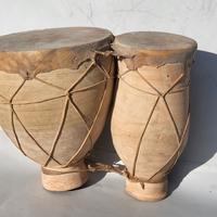 BONGHI/TAMBURI ORIGINALI AFRICANI IN COTTO E PELLE