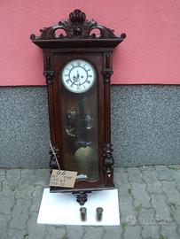 Orologio a pendolo con 2 pesi in noce