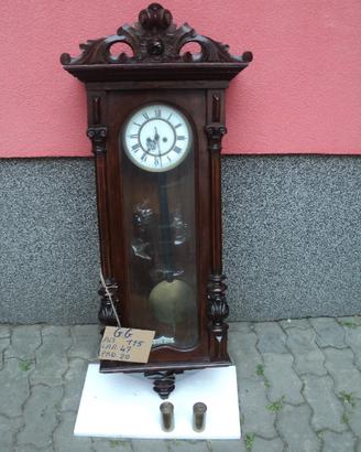 Orologio a pendolo con 2 pesi in noce