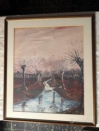 Quadro PAESAGGIO D’INVERNO Sergio Giacon 1969