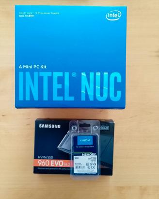 Intel nuc core i5 con ssd samsung e ram crucial