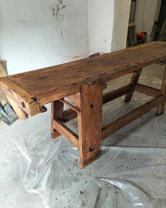 tavolo da falegname antico